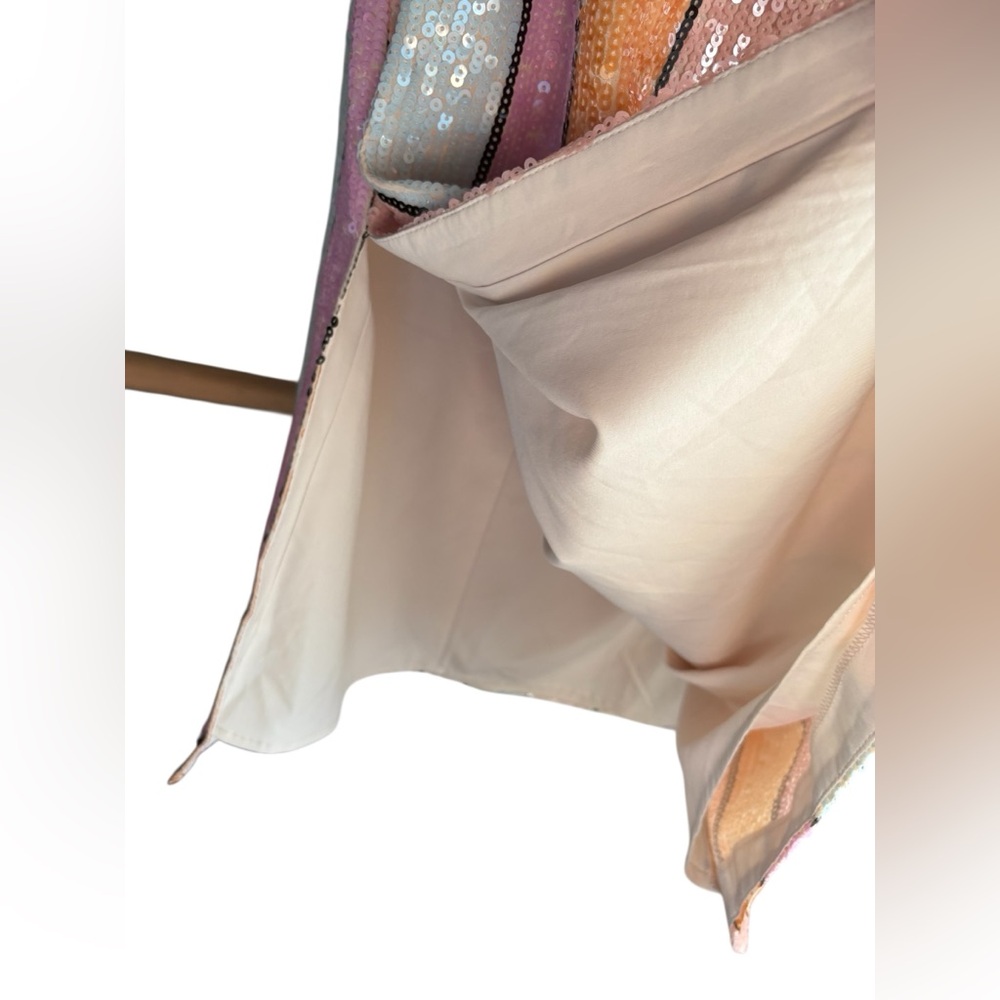 Gianni Bini Halson Multicolor striped Sequin Midi Dres Sz 0 NWT - Picture 10 of 11